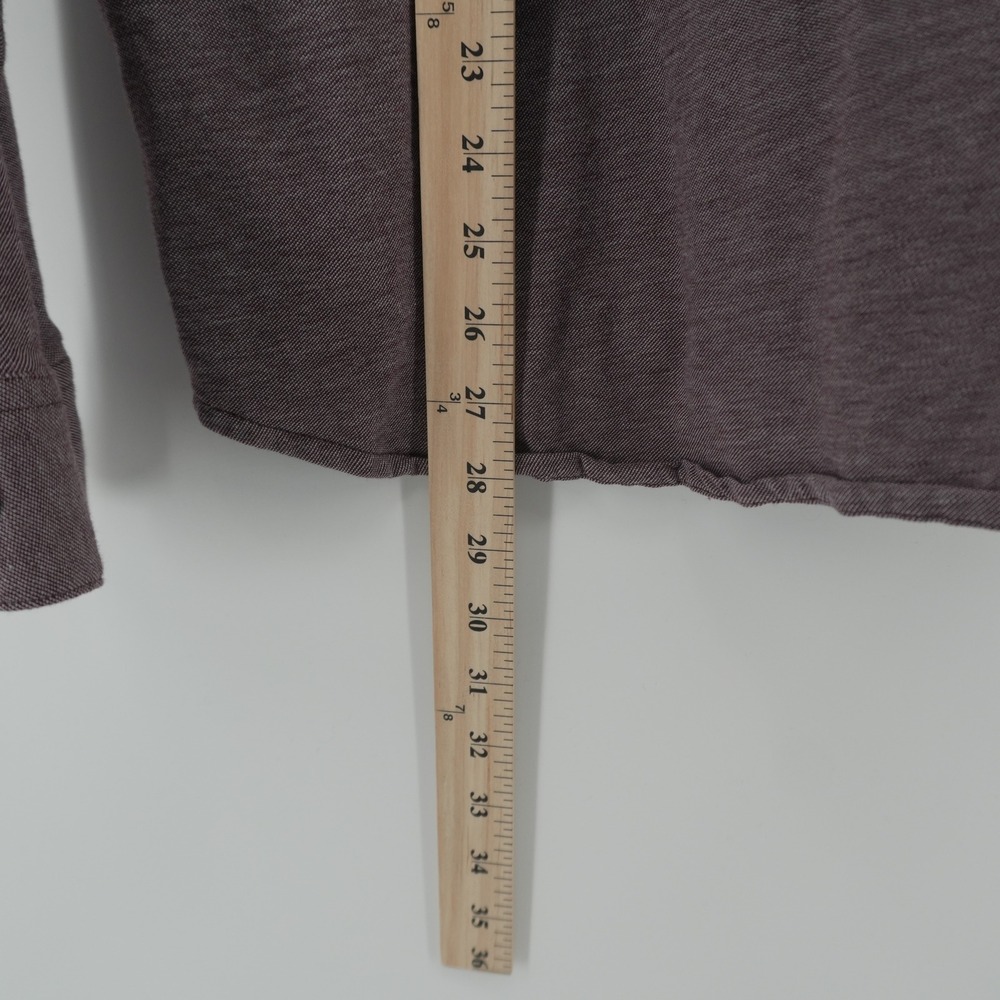 DKNY Button Down Shirt Mens XL Plum Heathered Long Sleeve Jersey Knit - Picture 6 of 6